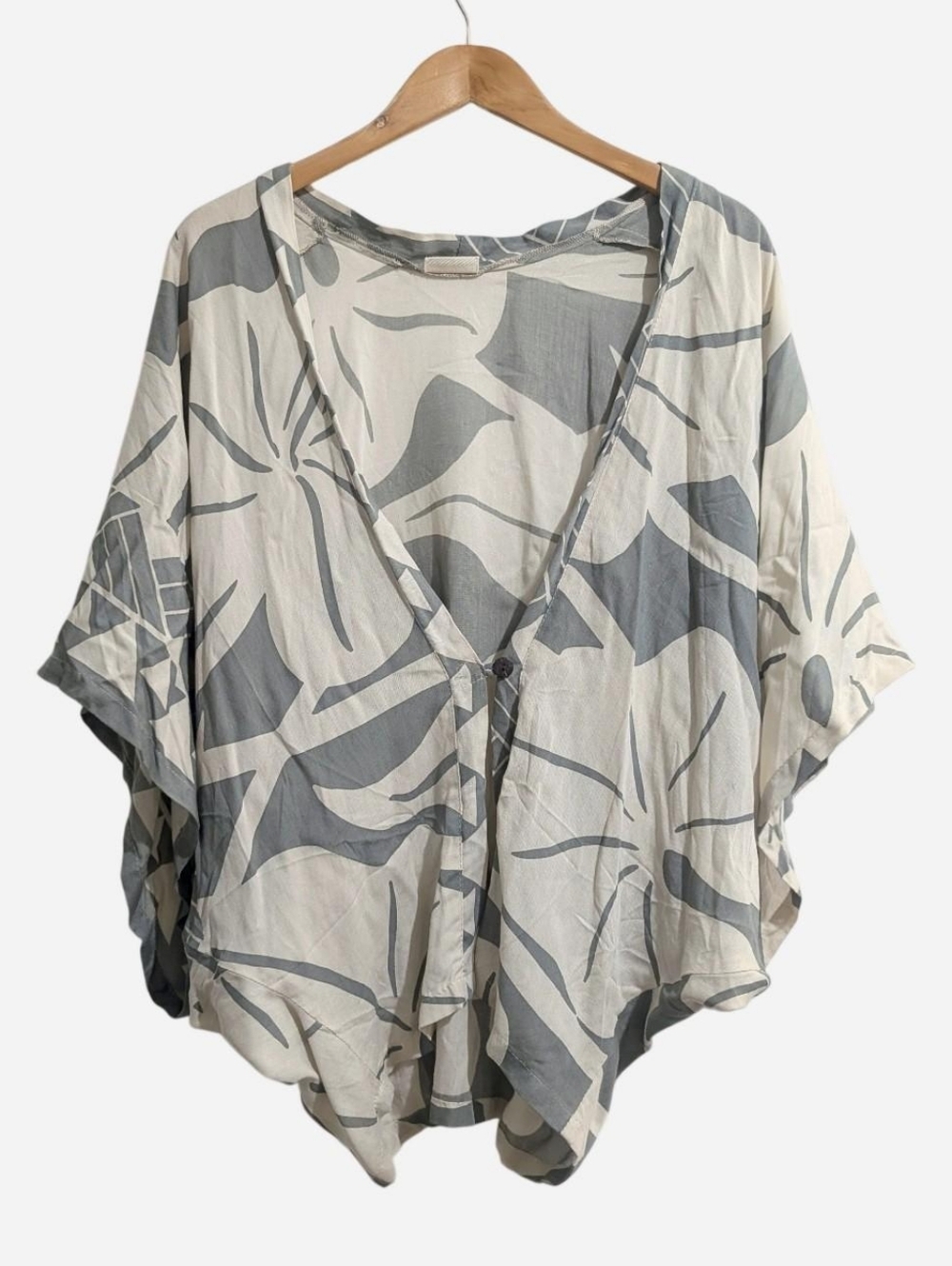 Lotus + Lime Hawaii kalo taro tapa kimono cover up open cardigan topNo size tag